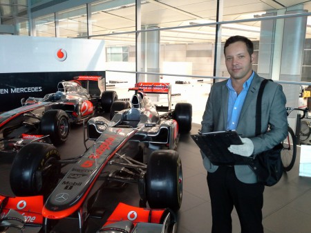 Mr. Feierwari at work in Woking/UK McLaren Mercedes factory
